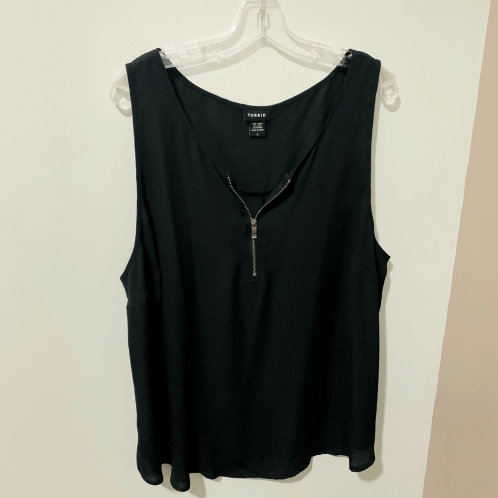 Torrid Black Zipper Tank